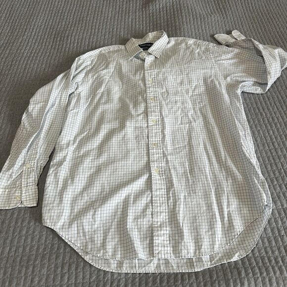 Polo by Ralph Lauren Other - Polo Golf Ralph Lauren Preppy Men’s White Blue Check Cotton Button-Up Shirt L